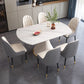 Table à manger ronde sur pied moderne, Table en pierre pour salle à manger et cuisine