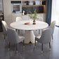 Table à manger ronde sur pied moderne, Table en pierre pour salle à manger et cuisine