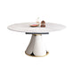 Table à manger ronde sur pied moderne, Table en pierre pour salle à manger et cuisine