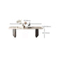 Mesa de comedor rectangular industrial Mesa de piedra sinterizada con patas de metal