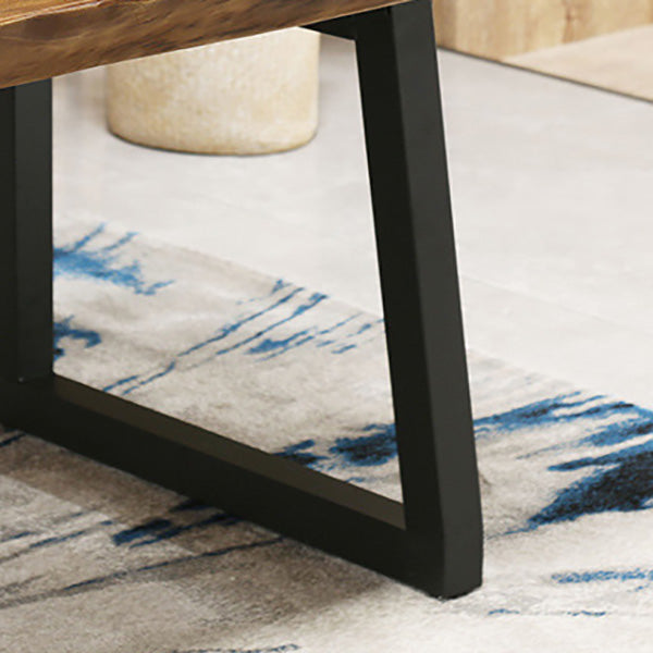 Industrial Style Rectangle Dining Table Wooden Table with Metal Legs for Home Use Clearhalo 'Dining Tables & Seating' 'Dining Tables' 'dining_table' 'furn' 'furn_dining_table' 'Furniture' 'Kitchen & Dining Furniture' 6677401