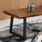 Industrial Style Rectangle Dining Table Wooden Table with Metal Legs for Home Use Clearhalo 'Dining Tables & Seating' 'Dining Tables' 'dining_table' 'furn' 'furn_dining_table' 'Furniture' 'Kitchen & Dining Furniture' 6677402