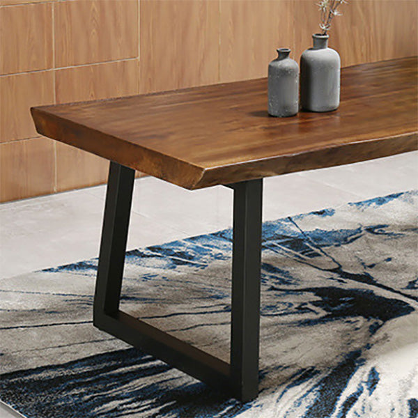 Industrial Style Rectangle Dining Table Wooden Table with Metal Legs for Home Use Clearhalo 'Dining Tables & Seating' 'Dining Tables' 'dining_table' 'furn' 'furn_dining_table' 'Furniture' 'Kitchen & Dining Furniture' 6677402