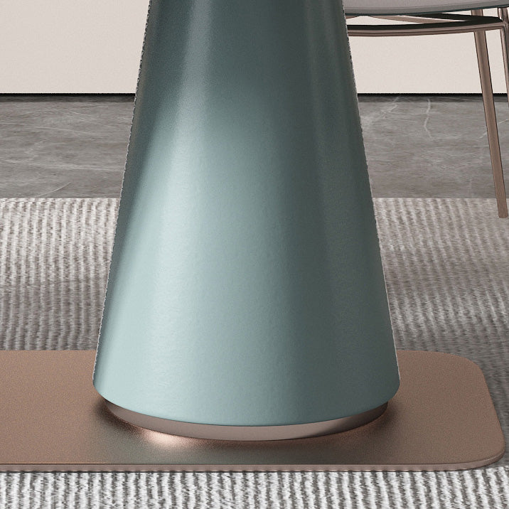 Glam Rectangle Dining Table Sintered Stone Table with Metal Base for Kitchen Clearhalo 'Dining Tables & Seating' 'Dining Tables' 'dining_table' 'furn' 'furn_dining_table' 'Furniture' 'Kitchen & Dining Furniture' 6677412