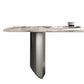 Industrial Rectangle Dining Table Sintered Stone Table with Metal Legs for Kitchen Clearhalo 'Dining Tables & Seating' 'Dining Tables' 'dining_table' 'furn' 'furn_dining_table' 'Furniture' 'Kitchen & Dining Furniture' 6677455