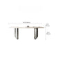 Industrial Rectangle Dining Table Sintered Stone Table with Metal Legs for Kitchen Clearhalo 'Dining Tables & Seating' 'Dining Tables' 'dining_table' 'furn' 'furn_dining_table' 'Furniture' 'Kitchen & Dining Furniture' 6677464