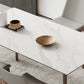 Industrial Style Dining Table Sintered Stone Table with Wooden Legs for Home Use Clearhalo 'Dining Tables & Seating' 'Dining Tables' 'dining_table' 'furn' 'furn_dining_table' 'Furniture' 'Kitchen & Dining Furniture' 6677481