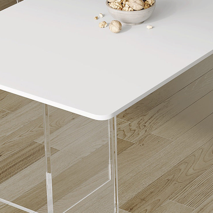 Modern Stone Rectangle Dining Table Double Pedestal Table for Dining Room Clearhalo 'Dining Tables & Seating' 'Dining Tables' 'dining_table' 'furn' 'furn_dining_table' 'Furniture' 'Kitchen & Dining Furniture' 6677515