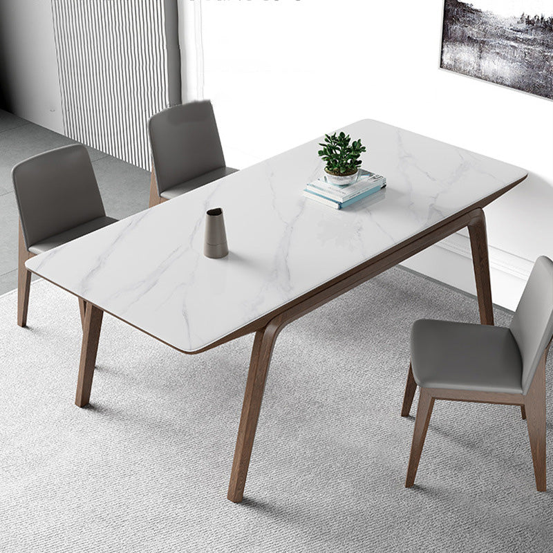 Table à manger en pierre moderne médiévale Table rectangulaire pour salle à manger
