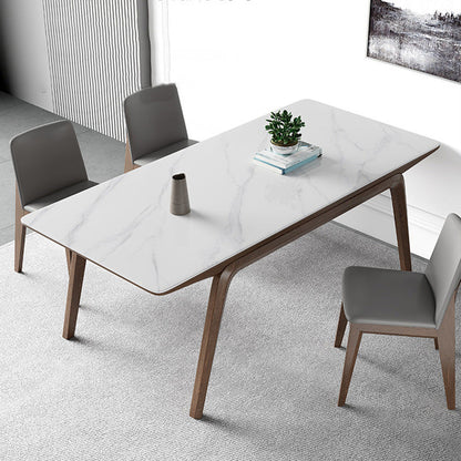 Table à manger en pierre moderne médiévale Table rectangulaire pour salle à manger