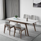 Table à manger en pierre moderne médiévale Table rectangulaire pour salle à manger