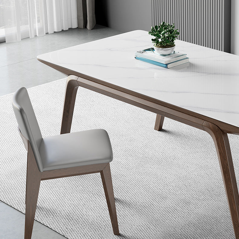 Table à manger en pierre moderne médiévale Table rectangulaire pour salle à manger