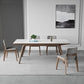 Table à manger en pierre moderne médiévale Table rectangulaire pour salle à manger