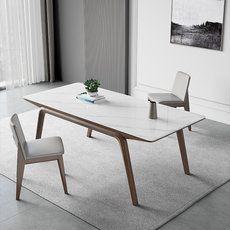 Table à manger en pierre moderne médiévale Table rectangulaire pour salle à manger