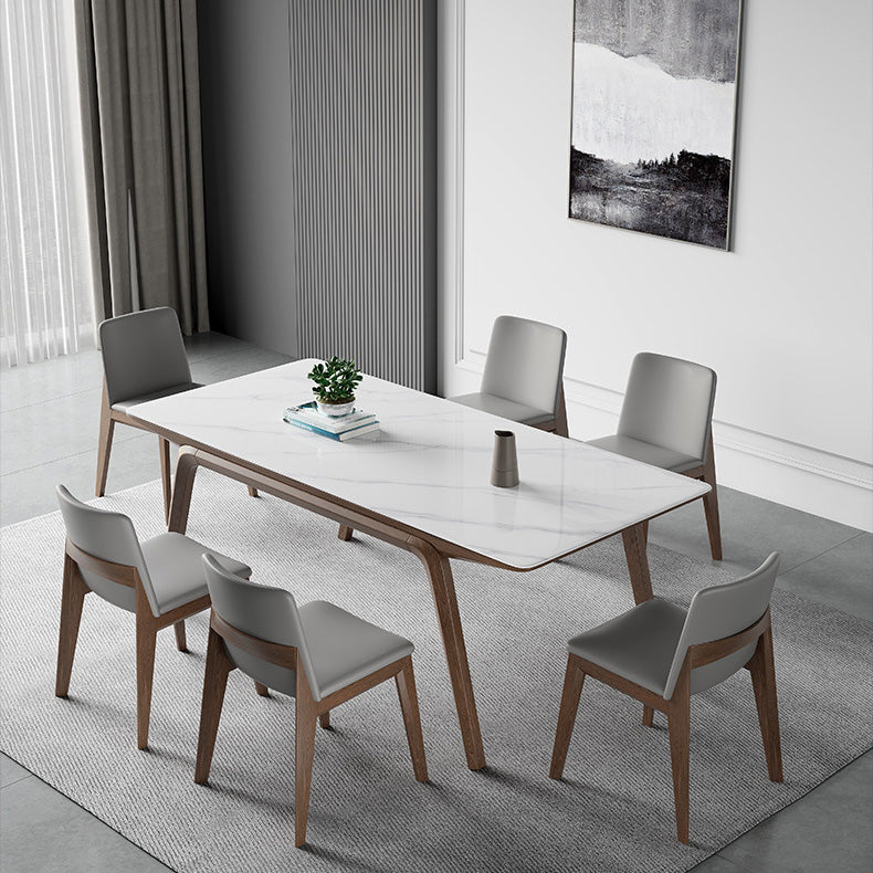 Table à manger en pierre moderne médiévale Table rectangulaire pour salle à manger