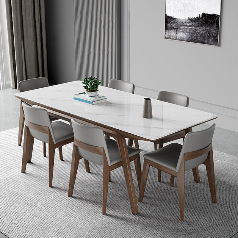 Table à manger en pierre moderne médiévale Table rectangulaire pour salle à manger