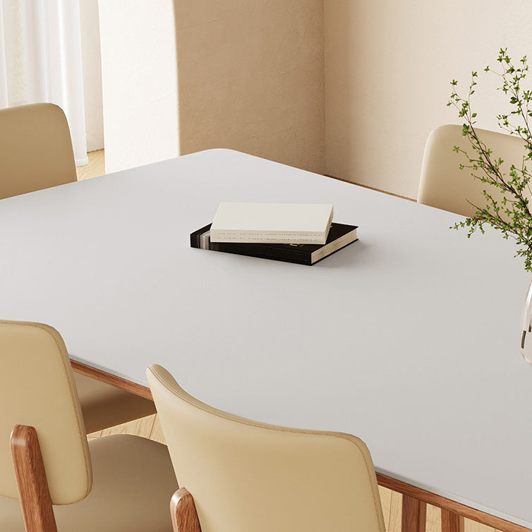 Medieval Modern Stone Dinette Table 4 Legs Dining Table for Kitchen Clearhalo 'Dining Tables & Seating' 'Dining Tables' 'dining_table' 'furn' 'furn_dining_table' 'Furniture' 'Kitchen & Dining Furniture' 6677557