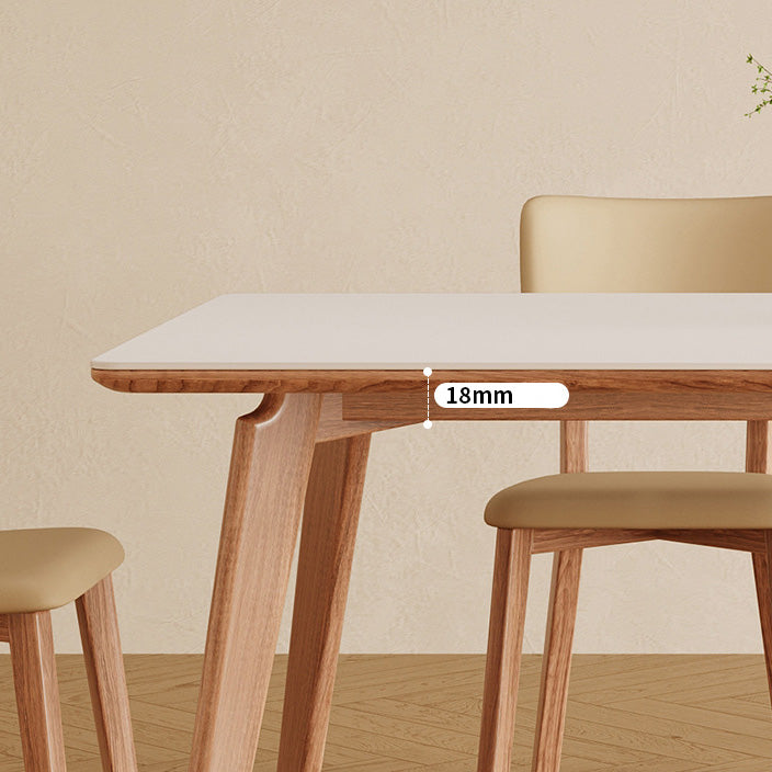 Medieval Modern Stone Dinette Table 4 Legs Dining Table for Kitchen Clearhalo 'Dining Tables & Seating' 'Dining Tables' 'dining_table' 'furn' 'furn_dining_table' 'Furniture' 'Kitchen & Dining Furniture' 6677560