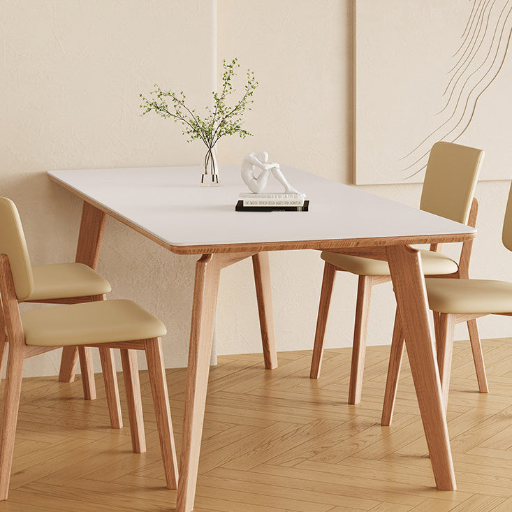 Medieval Modern Stone Dinette Table 4 Legs Dining Table for Kitchen Clearhalo 'Dining Tables & Seating' 'Dining Tables' 'dining_table' 'furn' 'furn_dining_table' 'Furniture' 'Kitchen & Dining Furniture' 6677563