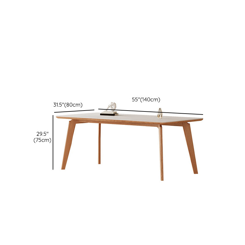 Medieval Modern Stone Dinette Table 4 Legs Dining Table for Kitchen Clearhalo 'Dining Tables & Seating' 'Dining Tables' 'dining_table' 'furn' 'furn_dining_table' 'Furniture' 'Kitchen & Dining Furniture' 6677565