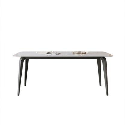 Medieval Modern Stone Dining Table 4 Legs Rectangle Table for Kitchen