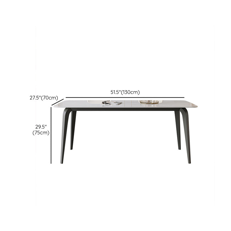 Medieval Modern Stone Dining Table 4 Legs Rectangle Table for Kitchen