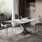 Medieval Modern Stone Dinette Table Rectangle Table for Dining Room 63"L x 31.5"W x 29.5"H Without Chairs Clearhalo 'Dining Tables & Seating' 'Dining Tables' 'dining_table' 'furn' 'furn_dining_table' 'Furniture' 'Kitchen & Dining Furniture' 6677595