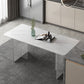 Tavolo da pranzo moderno medievale in pietra Tavolo con base in acrilico per sala da pranzo