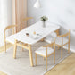 Glam Style Dining Wood Table Dining Rectangle Table for Home Use White 47.2"L x 23.6"W x 29.5"H Without Chairs Clearhalo 'Dining Tables & Seating' 'Dining Tables' 'dining_table' 'furn' 'furn_dining_table' 'Furniture' 'Kitchen & Dining Furniture' 6677640