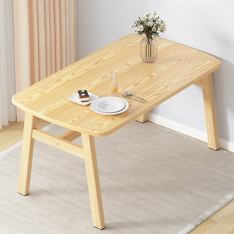 Glam Style Dining Wood Table Dining Rectangle Table for Home Use Natural Without Chairs Clearhalo 'Dining Tables & Seating' 'Dining Tables' 'dining_table' 'furn' 'furn_dining_table' 'Furniture' 'Kitchen & Dining Furniture' 6677641