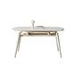 Table à manger moderne en pierre, 4 pieds en chêne, pour salle à manger