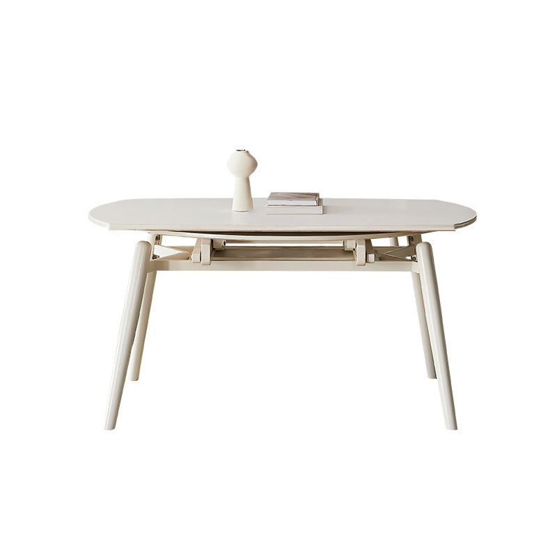 Table à manger moderne en pierre, 4 pieds en chêne, pour salle à manger