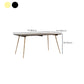 Glam Style Oak Wood Dining Table 4 Legs Table for Living Room Clearhalo 'Dining Tables & Seating' 'Dining Tables' 'dining_table' 'furn' 'furn_dining_table' 'Furniture' 'Kitchen & Dining Furniture' 6677686