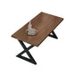 Industrial Dining Wood Table Dining Rectangle Table with Metal Legs