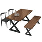 Industrial Dining Wood Table Dining Rectangle Table with Metal Legs