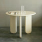 Modern Pine Wood Dining Table 3 Legs Round Table for Dining Room
