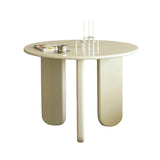 Modern Pine Wood Dining Table 3 Legs Round Table for Dining Room