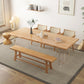Modern Dining Wood Table Dining Rectangle Table with Plastic Legs 70.9"L x 31.5"W x 29.5"H Without Chairs Clearhalo 'Dining Tables & Seating' 'Dining Tables' 'dining_table' 'furn' 'furn_dining_table' 'Furniture' 'Kitchen & Dining Furniture' 6677743