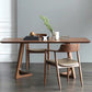 Industrial Dining Wood Table Dining Rectangle Table with Wooden Legs