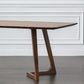Industrial Dining Wood Table Dining Rectangle Table with Wooden Legs