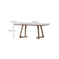 Industrial Dining Wood Table Dining Rectangle Table with Wooden Legs