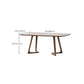 Industrial Dining Wood Table Dining Rectangle Table with Wooden Legs
