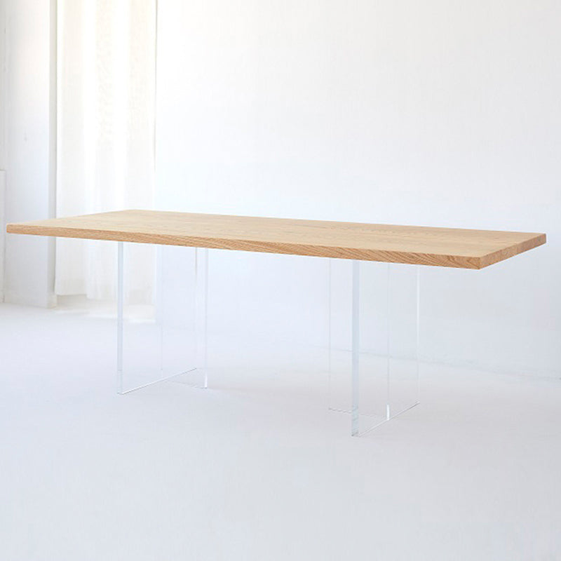 Industriële eettafel Houten eettafel Rechthoekige eettafel met plastic poten
