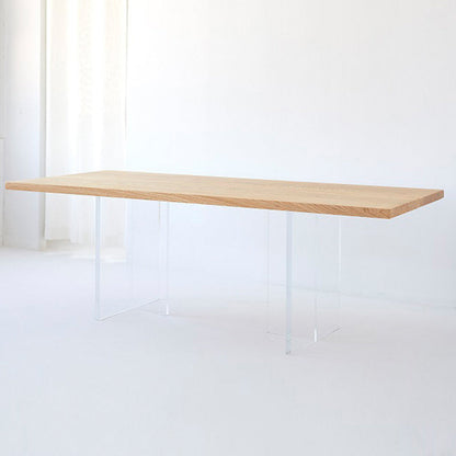 Industriële eettafel Houten eettafel Rechthoekige eettafel met plastic poten