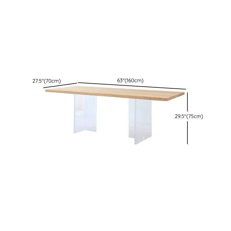 Industriële eettafel Houten eettafel Rechthoekige eettafel met plastic poten