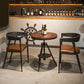 Metal Open Back Dining Chairs Industrial Upholstered Dining Chairs