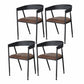 Metal Open Back Dining Chairs Industrial Upholstered Dining Chairs