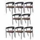 Metal Open Back Dining Chairs Industrial Upholstered Dining Chairs