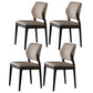 Industrial Solid Wood Dining Chair Wingback Upholstered Side Chair 4 Piece Set Black Clearhalo 'Dining Chairs' 'Dining Tables & Seating' 'dining_chair' 'furn' 'furn_dining_chair' 'Furniture' 'Kitchen & Dining Furniture' 6680014
