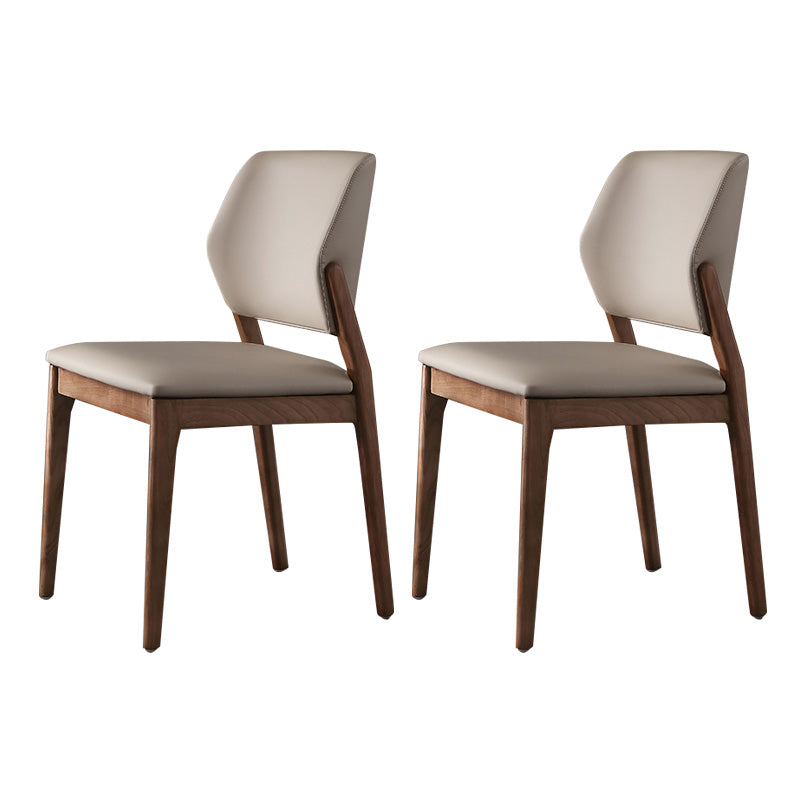 Industrial Solid Wood Dining Chair Wingback Upholstered Side Chair 2 Piece Set Walnut Clearhalo 'Dining Chairs' 'Dining Tables & Seating' 'dining_chair' 'furn' 'furn_dining_chair' 'Furniture' 'Kitchen & Dining Furniture' 6680022